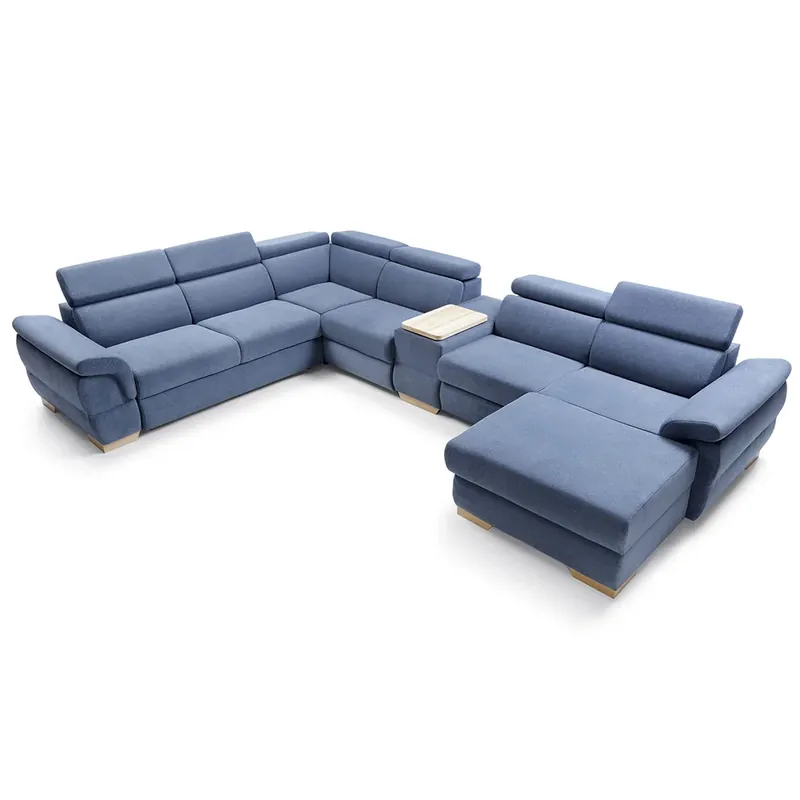 Sedací souprava BOLZANO U 270x383x175 cm rozkládací + 2x úložný prostor levá VÝBĚR TKANIN Bezpečná Platba
