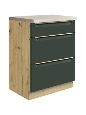 Tovární Cena GLAMOUR z dolní skříňka GLA-10D 60 cm zelená mat