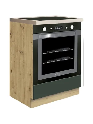 Sleva GLAMOUR z dolní skříňka GLA-17D na vestavnou troubu 60 cm zelená mat