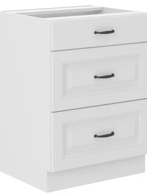 Akce STILO bb dolní skříňka 60D 3S zásuvková 60 cm bílá/bílá mat