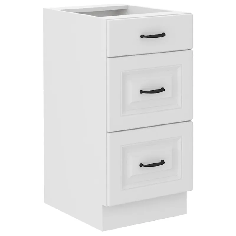 Autentický STILO bb dolní skříňka 40D 3S zásuvková 40 cm bílá/bílá mat