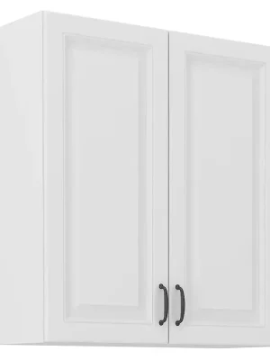 STILO bb horní skříňka 80G-90 2F se 3 policemi 80 cm bílá/bílá mat Nejprodávanější