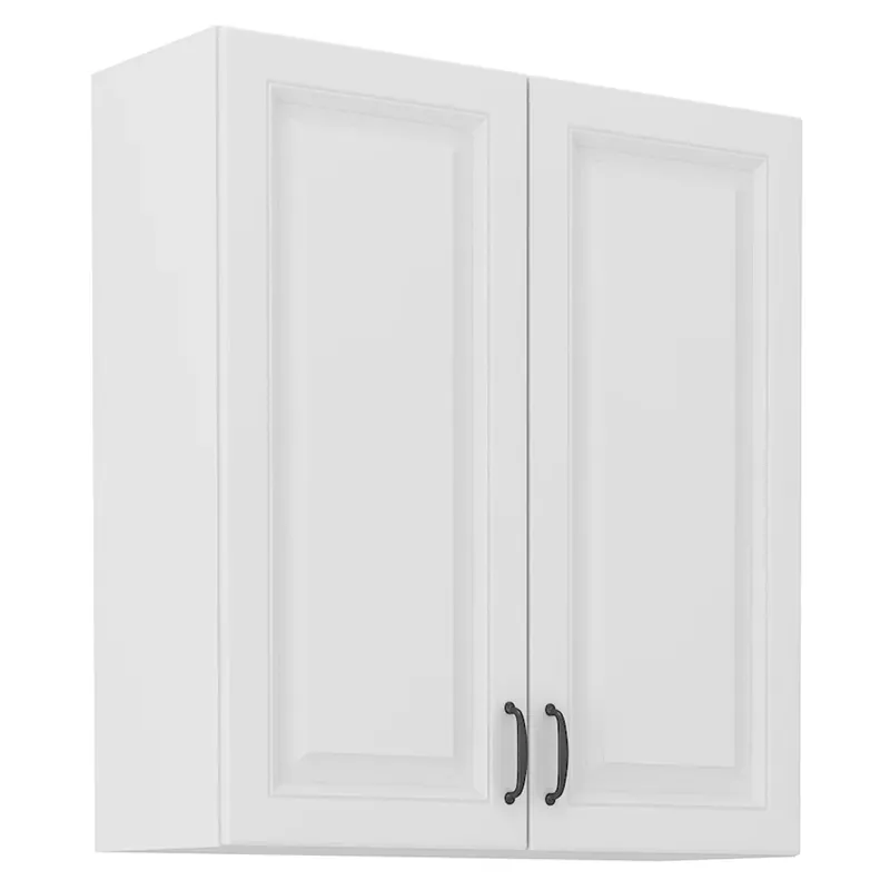 STILO bb horní skříňka 80G-90 2F se 3 policemi 80 cm bílá/bílá mat Nejprodávanější