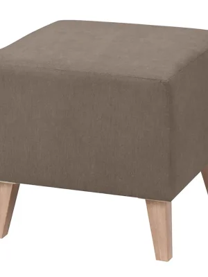 Taburet OVIEDO 51x51 cm bez úložného prostoru hnědá Originální