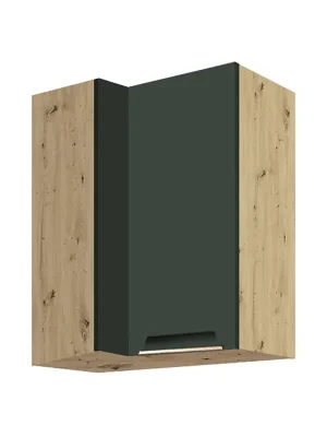 Akce GLAMOUR z horní skříňka rohová GLA-45G 40x70 cm zelená mat