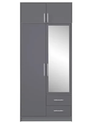 SMART a šatní skříň SRL3 + nástavec SRN3 + zrcadlo 100 cm antracit Originální