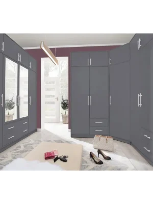 SMART a sestava šatních skříní 200 cm + 195x245 cm antracit Víkendová Akce