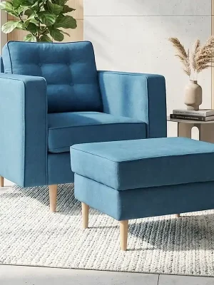 Top Prodej Křeslo TIVOLI 82 cm + taburet 68x68 cm VÝBĚR TKANIN a NOŽIČEK