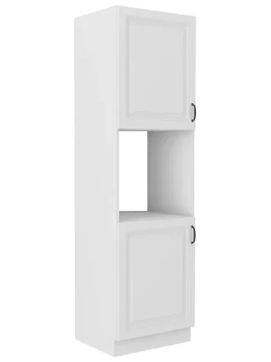 STILO bb vysoká skříňka 60DP-210 2F na vestavnou troubu 60 cm bílá mat UNI dvířka Víkendová Akce