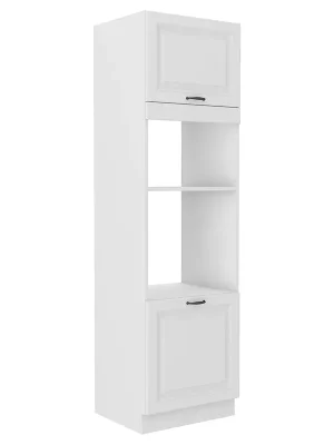 STILO bb vysoká skříňka 60DPM-210 2F na vestavnou troubu a mikrovlnku 60 cm bílá mat UNI Autentický