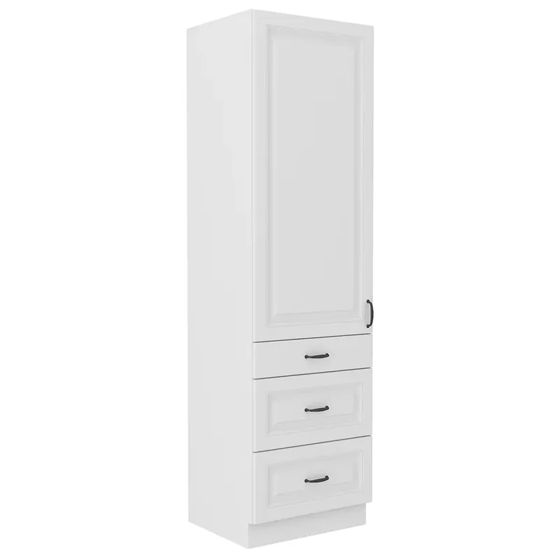 STILO bb vysoká skříňka 60DKS-210 1F potravinová 60 cm bílá mat UNI dvířka Speciální Cena