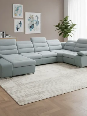 Sedací souprava KORFU II 194x365x225 rozkládací + úložný prostor VÝBĚR TKANIN Vysoce Kvalitní