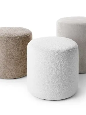 Taburet ROLL set 1x55 + 2x45 ⌀ 46 cm kulaté VÝBĚR TKANIN Výhodná Nabídka