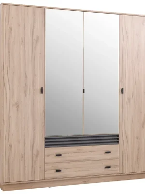 Víkendová Akce ALLMO šatní skříň AL16 200 cm dub estana/antracit