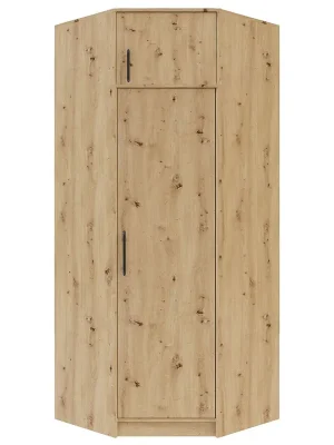 Akční Nabídka SMART r rohová šatní skříň SR4 + nástavec SRN4 95x95 cm UNI dvířka artisan