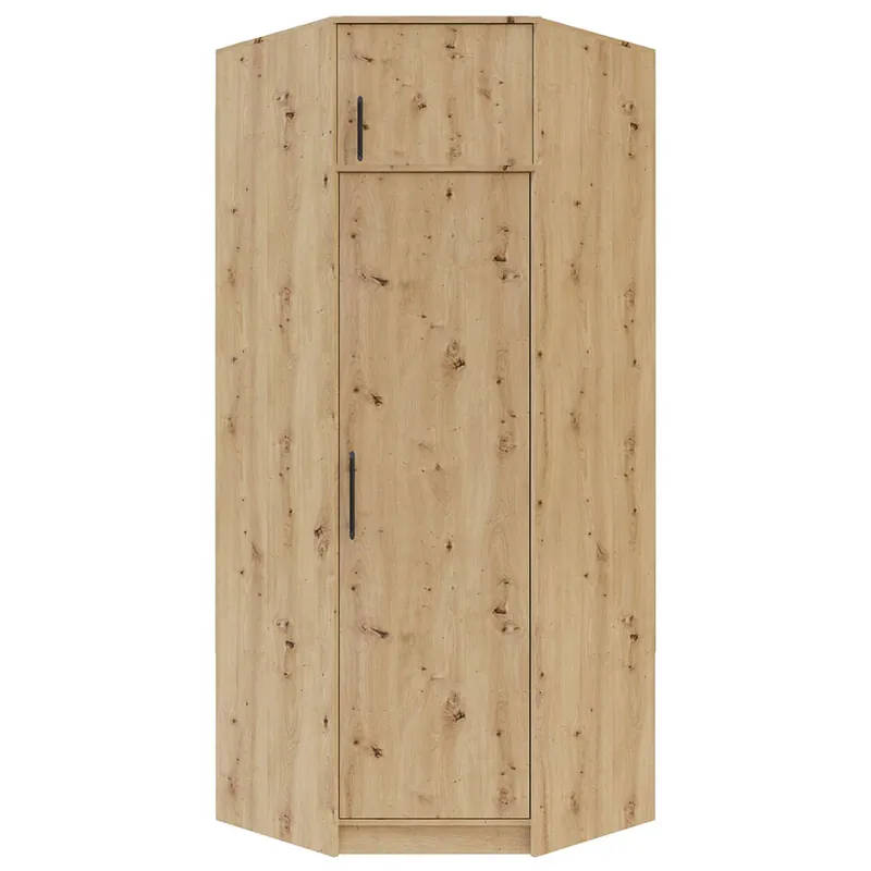 Akční Nabídka SMART r rohová šatní skříň SR4 + nástavec SRN4 95x95 cm UNI dvířka artisan