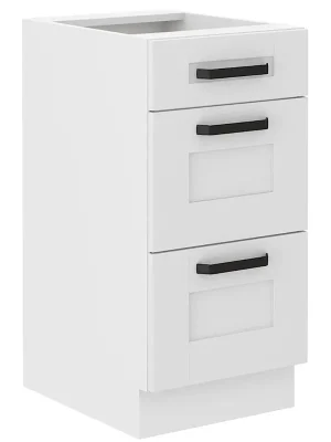 Akce LUNA bb dolní skříňka 40 D 3S se zásuvkami PREMIUM BOX 40 cm bílá mat