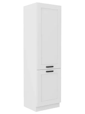 Značkový LUNA bb vysoká skříňka 60 LO-210 2F pro vestavnou lednici 60 cm UNI dvířka bílá mat