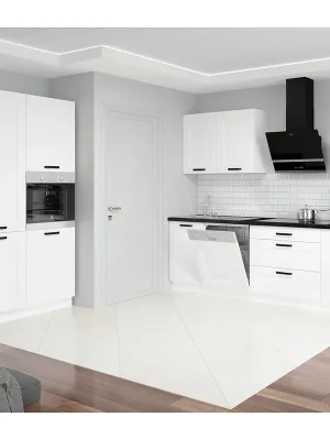 Výhodná Nabídka Kuchyňská linka LUNA bb 120 + 230 cm PREMIUM BOX zásuvky UNI dvířka bílá mat