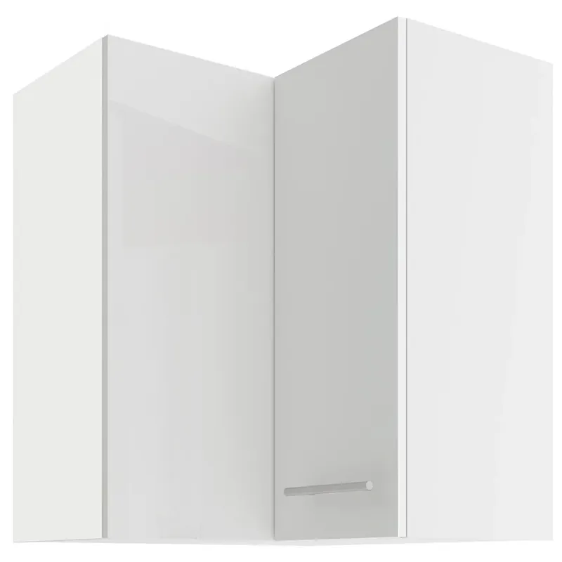 Značkový LARA wh horní skříňka 60x60 GN-72 2F (90°) rohová 60x60 cm bílá lesk