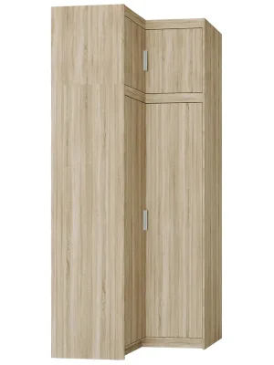 Speciální Cena Šatní skříň ELENA 2D NAR rohová + nástavec 97,8x97,8 cm dub sonoma