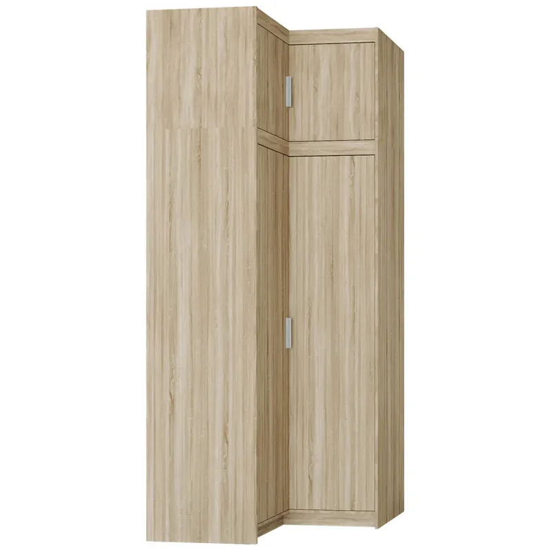 Speciální Cena Šatní skříň ELENA 2D NAR rohová + nástavec 97,8x97,8 cm dub sonoma