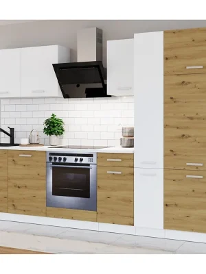 Značkový Kuchyňská linka TONI 290 cm S PRACOVNÍ DESKOU bílá/artisan