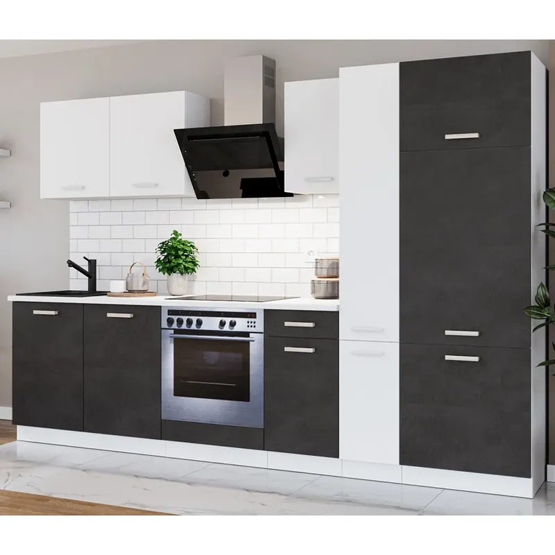 Kuchyňská linka TONI 290 cm S PRACOVNÍ DESKOU bílá/matera Expresní Doručení