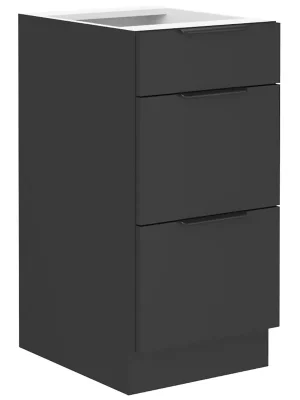 SIENA dolní skříňka 40 D 3S se zásuvkami PREMIUM BOX 40 cm černá Akční Nabídka