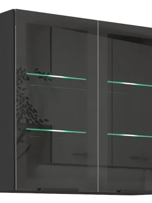 SIENA horní skříňka 80 GS-72 2F s policemi 80 cm černá Nejlepší Cena