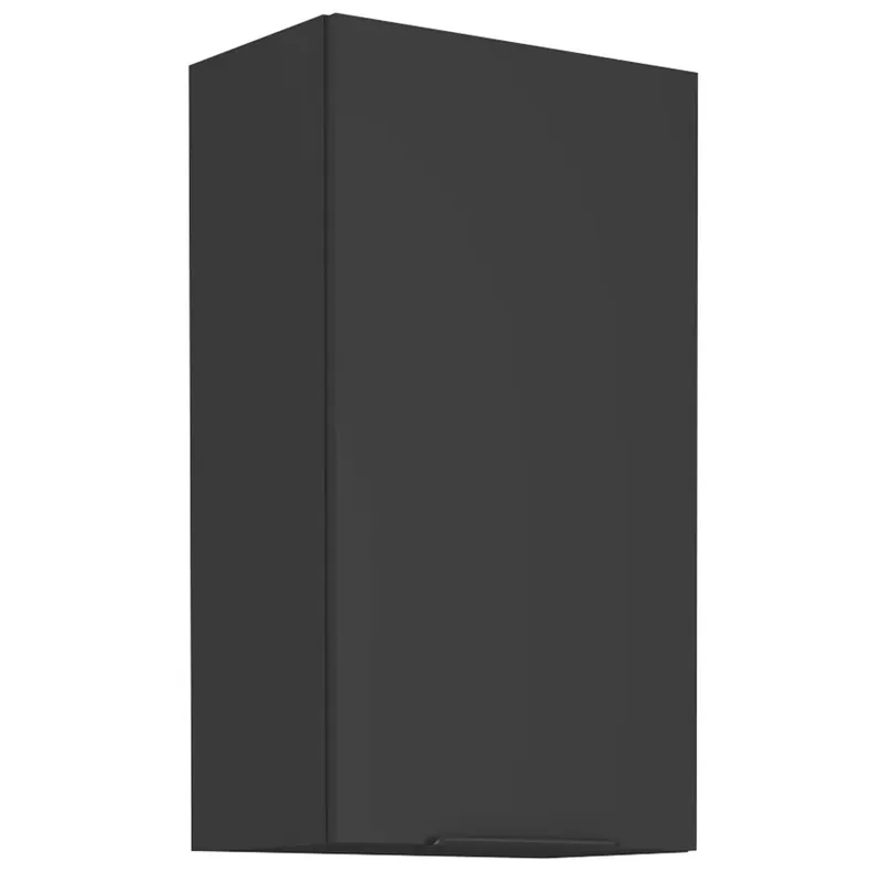 Víkendová Akce SIENA horní skříňka 50 G-90 1F s policemi 50 cm UNI dvířka VYSOKÁ černá