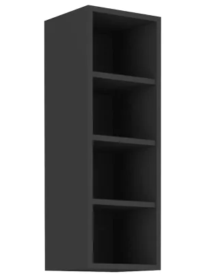 Zlevněný SIENA horní regál 30 G-90 OTW s policemi 30 cm VYSOKÝ černá