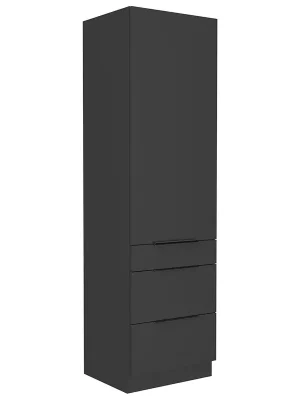 SIENA vysoká skříňka 60 DKS-210 3S 1F potravinová 60 cm UNI dvířka PREMIUM BOX černá Akční Nabídka