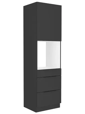 SIENA vysoká skříňka 60 DPS-210 3S 1F na vestavnou troubu 60 cm UNI PREMIUM BOX černá Rychlé Dodání