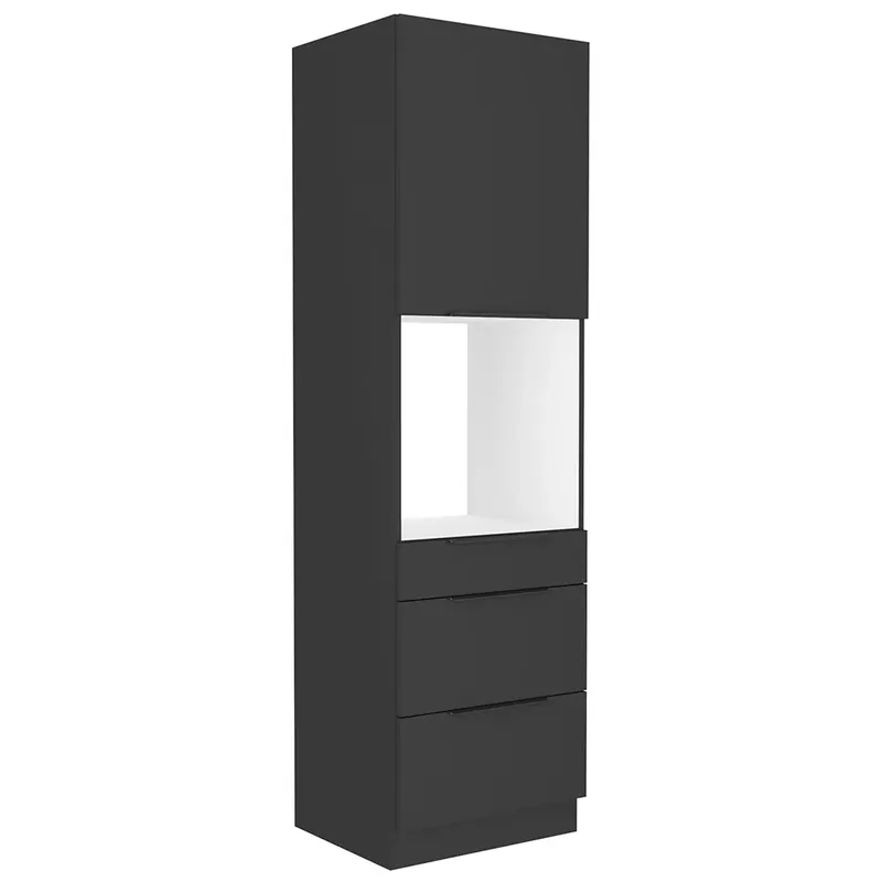 SIENA vysoká skříňka 60 DPS-210 3S 1F na vestavnou troubu 60 cm UNI PREMIUM BOX černá Rychlé Dodání