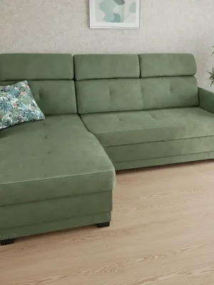 Sedací souprava HARRIS 155x222 cm rozkládací + úložný prostor VÝBĚR TKANIN Výhodná Nabídka