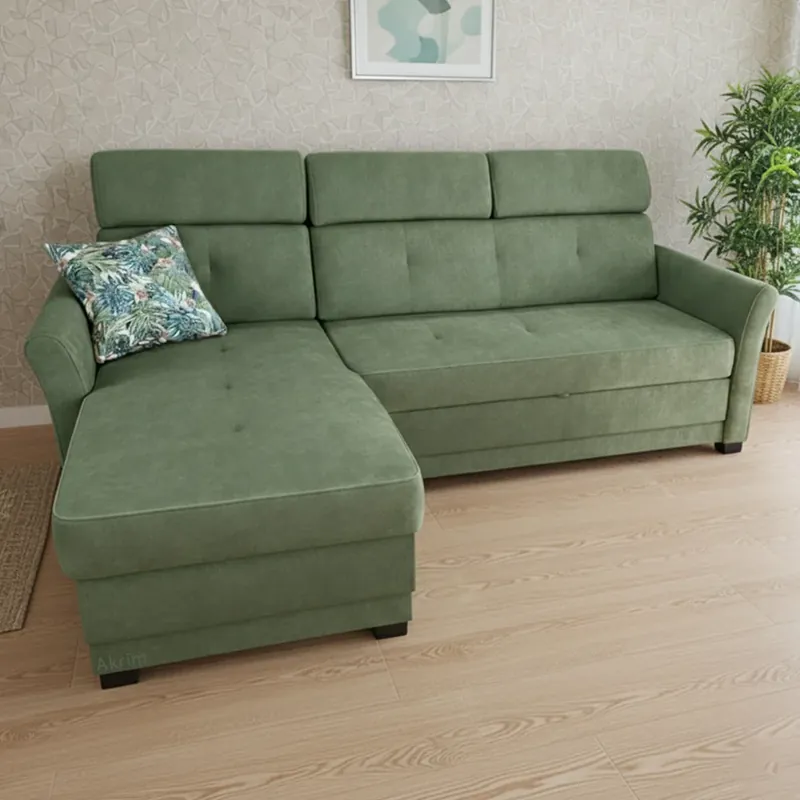 Sedací souprava HARRIS 155x222 cm rozkládací + úložný prostor VÝBĚR TKANIN Výhodná Nabídka