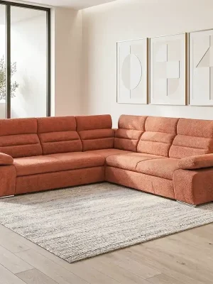 Víkendová Akce Sedací souprava GRECO I 268x268 cm PRAVÁ rozkládací + úložný prostor VÝBĚR TKANIN