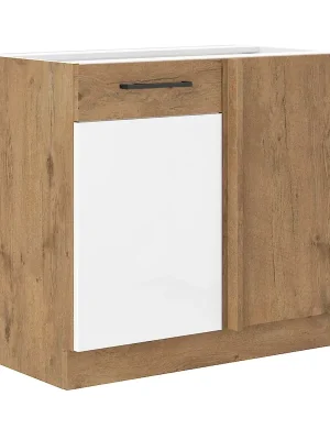 VIGO b dolní skříňka 105ND 1F rohová s policí 105x60 cm lancelot/bílá lesk UNI dvířka Kup Teď