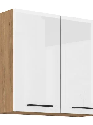 Vysoce Kvalitní VIGO b horní skříňka 80G-72 2F s policemi 80 cm lancelot/bílá lesk