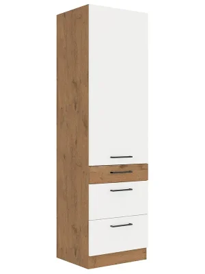 VIGO b vysoká skříňka 60DKS-210 3S 1F potravinová 60 cm UNI dvířka lancelot/bílá lesk Sezónní Sleva