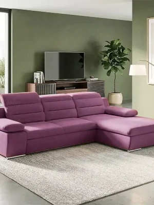 Sedací souprava GRECO MINI 278x185 cm PRAVÁ rozkládací + úložný prostor VÝBĚR TKANIN Objednat Nyní