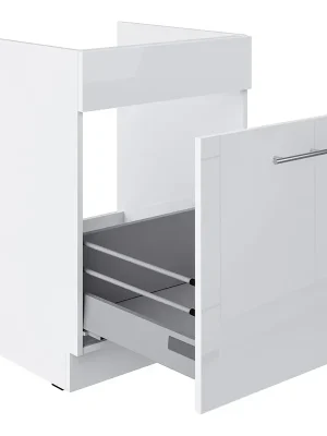 Speciální Cena LARA wh dolní skříňka 60ZL 1S dřezová s výsuvem 60 cm PREMIUM BOX bílá lesk