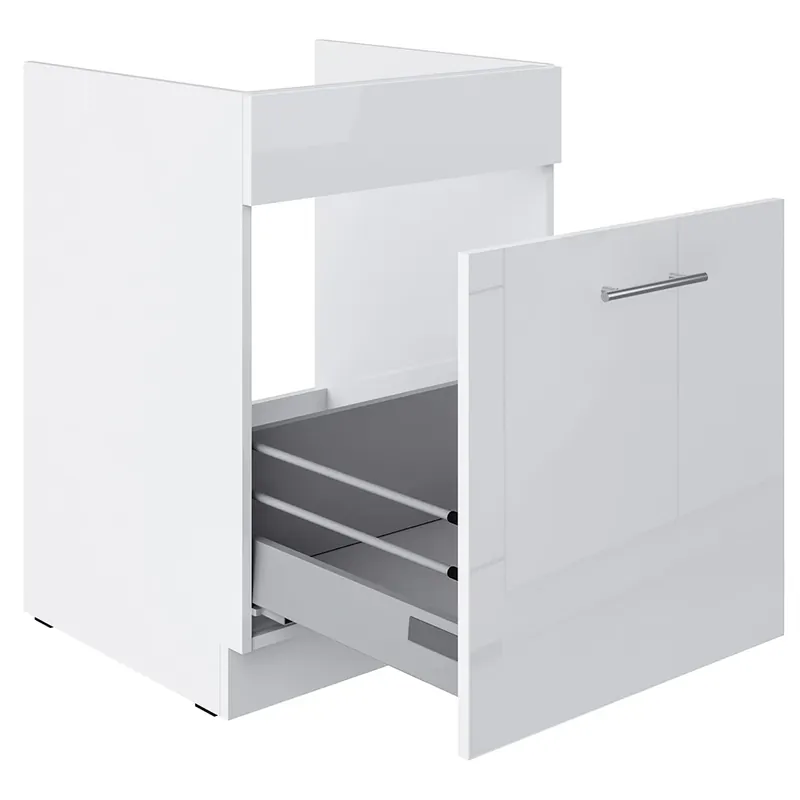 Speciální Cena LARA wh dolní skříňka 60ZL 1S dřezová s výsuvem 60 cm PREMIUM BOX bílá lesk