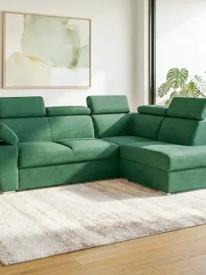 Akční Nabídka Sedací souprava BASTON 260x200 cm rozkládací + úložný prostor VÝBĚR TKANIN