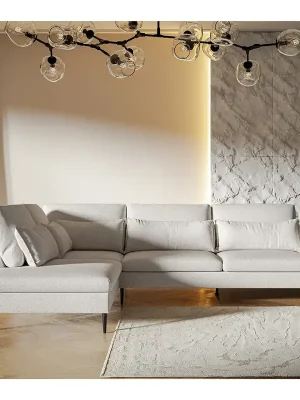 Super Cena Sedací souprava ROME 222x314 cm LEVÁ nerozkládací VÝBĚR TKANIN
