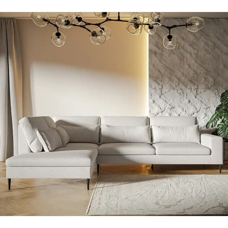 Super Cena Sedací souprava ROME 222x314 cm LEVÁ nerozkládací VÝBĚR TKANIN