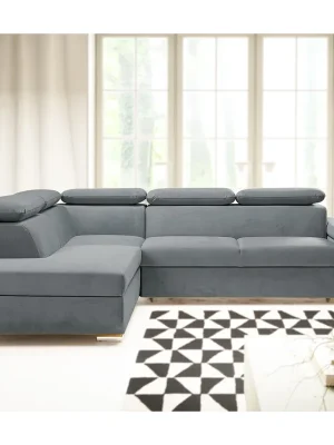 Sedací souprava LARS I 215x264 cm rozkládací + úložný prostor AKCE světle šedá 90 Ověřený