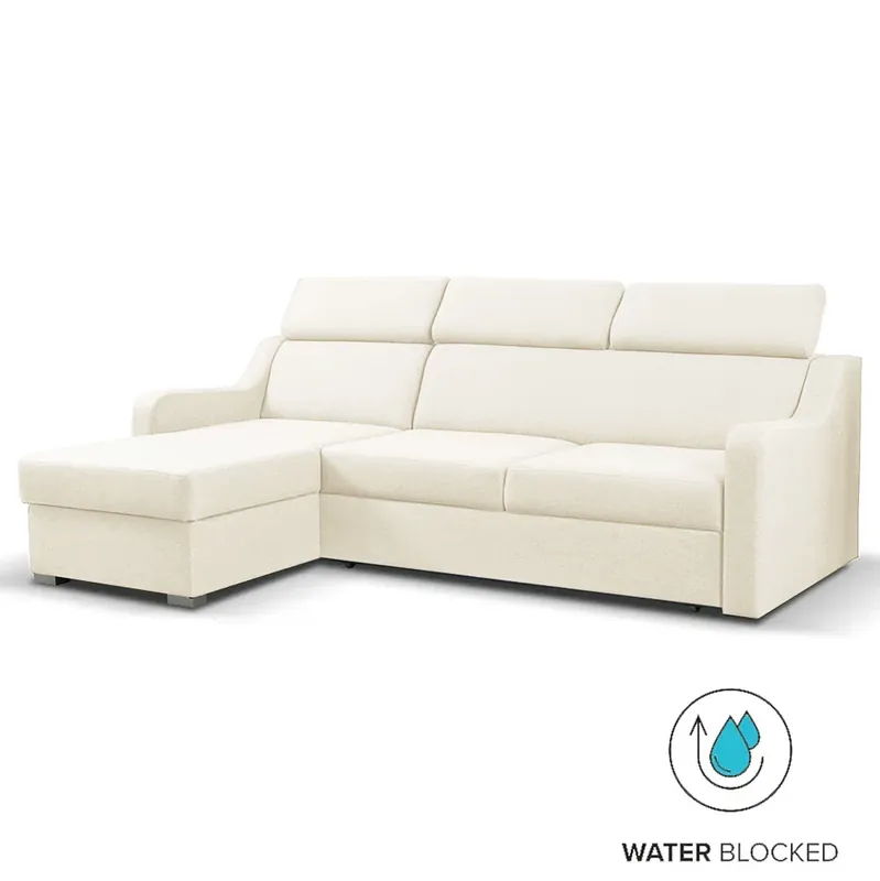 Víkendová Akce Sedací souprava MIKELI 228x158 cm UNI rozkládací + úložný prostor AKCE smetanová 06
