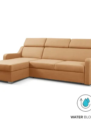Sedací souprava MIKELI 228x158 cm UNI rozkládací + úložný prostor AKCE broskvová 08 Pouze Dnes